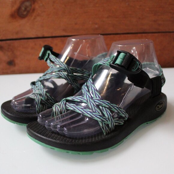 Chaco Z/2 Classic Sandals Women’s Size 6 Teal Black Strap Hiking Outdoor Shoes - Picture 1 of 9